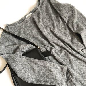 Pure Jill wide neck pocket grey sweatshirt size small
